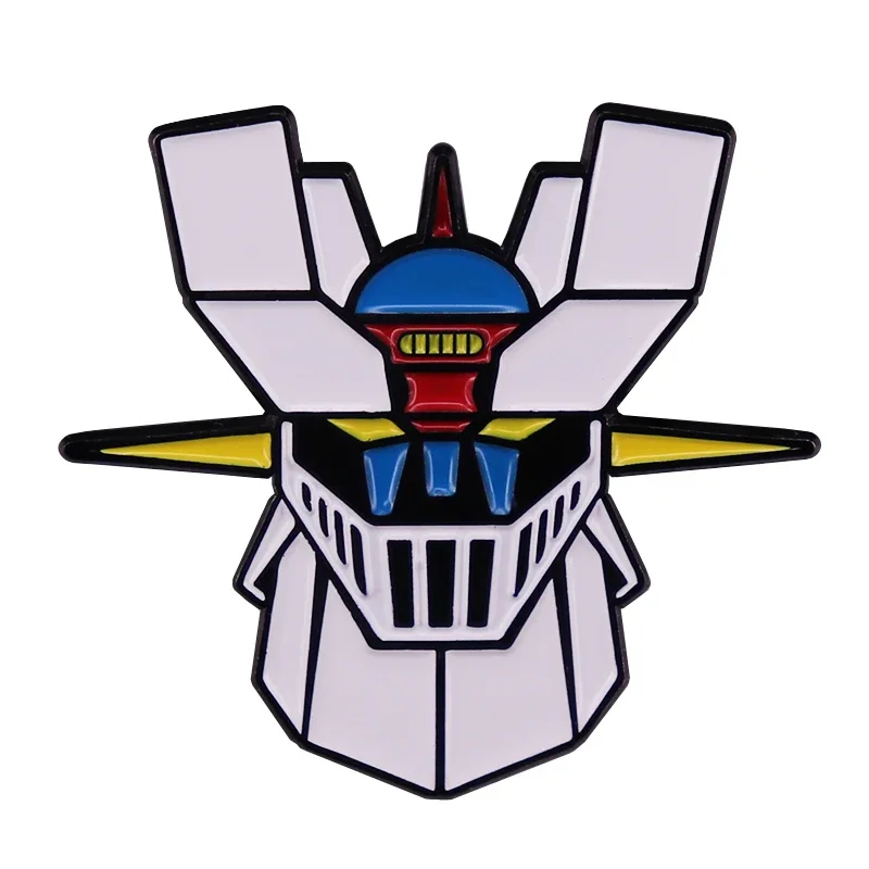 Broche Mazinger Z en cuivre avec fermoir papillon