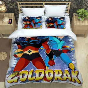 Parure de lit Goldorak multicolore aux motifs vibrants