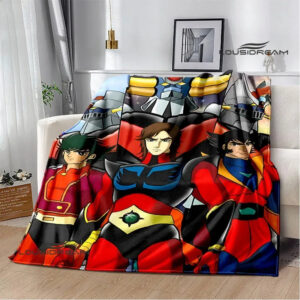Couverture Goldorak en microfibre douce, esprit années 80