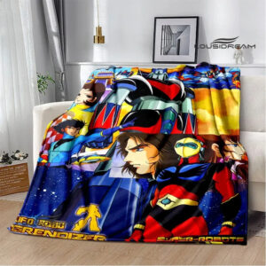 Couverture Goldorak en microfibre douce, style rétro