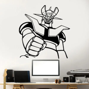 Sticker mural Mazinger Z en vinyle noir