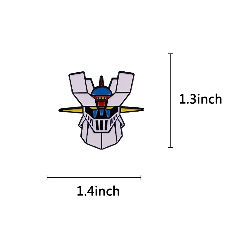 Broche Mazinger Z en cuivre avec fermoir papillon – Image 5