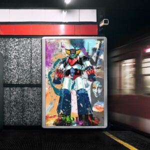 Affiche murale Grendizer graffiti sur Canvas, univers Goldorak