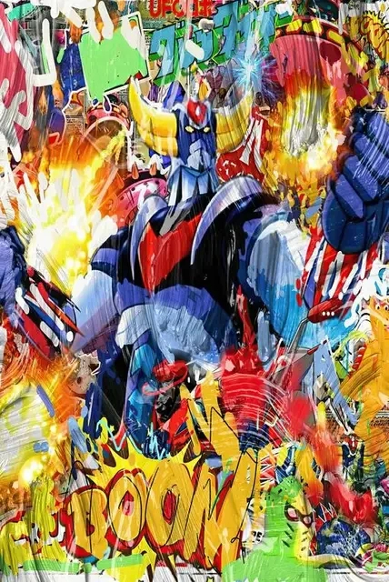 Affiche canvas multicolore Grendizer pour déco murale – Image 2
