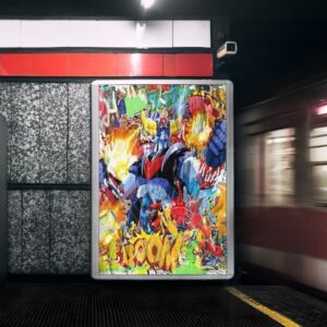 Affiche canvas multicolore Grendizer pour déco murale