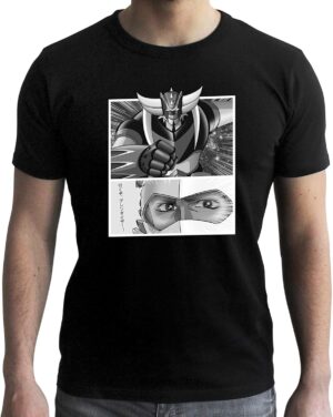 T-shirt homme noir ABYstyle Goldorak et Actarus, taille S