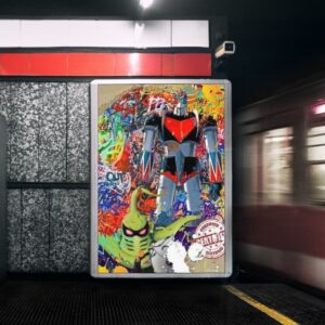Poster Goldorak multicolore sur Canvas