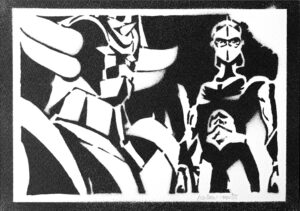 Poster graffiti Goldorak UFO Robot Grendizer fait main