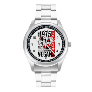 Goldorak Fighting Against Vegans, montre quartz white-style