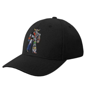 Casquette Goldorak noire en 100% coton, 16 Cm