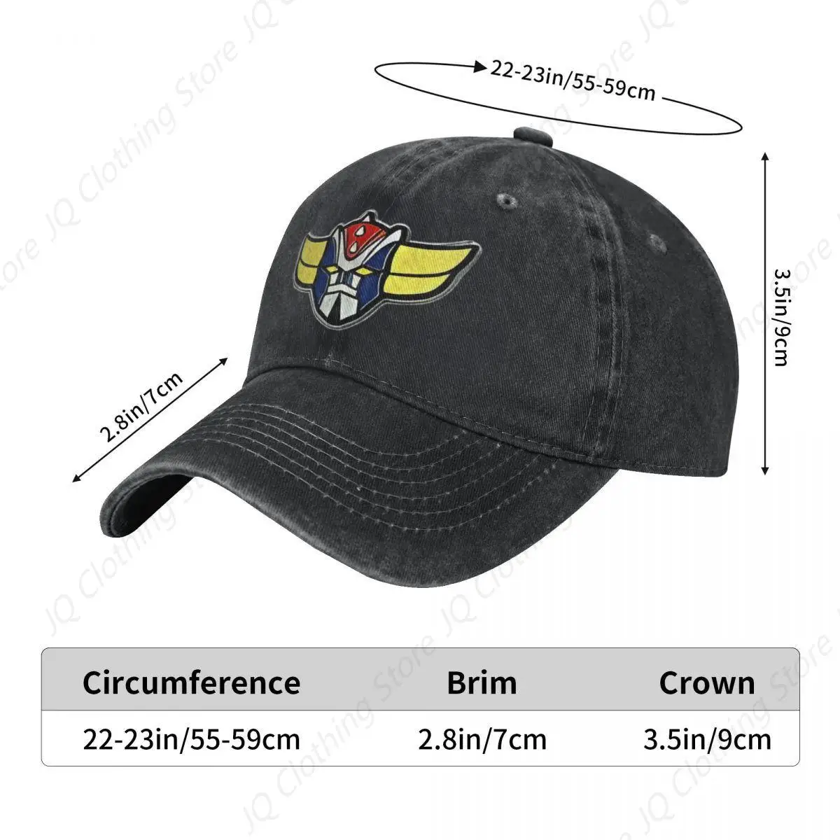 Casquette Goldorak vintage délavée avec protection solaire – Image 4