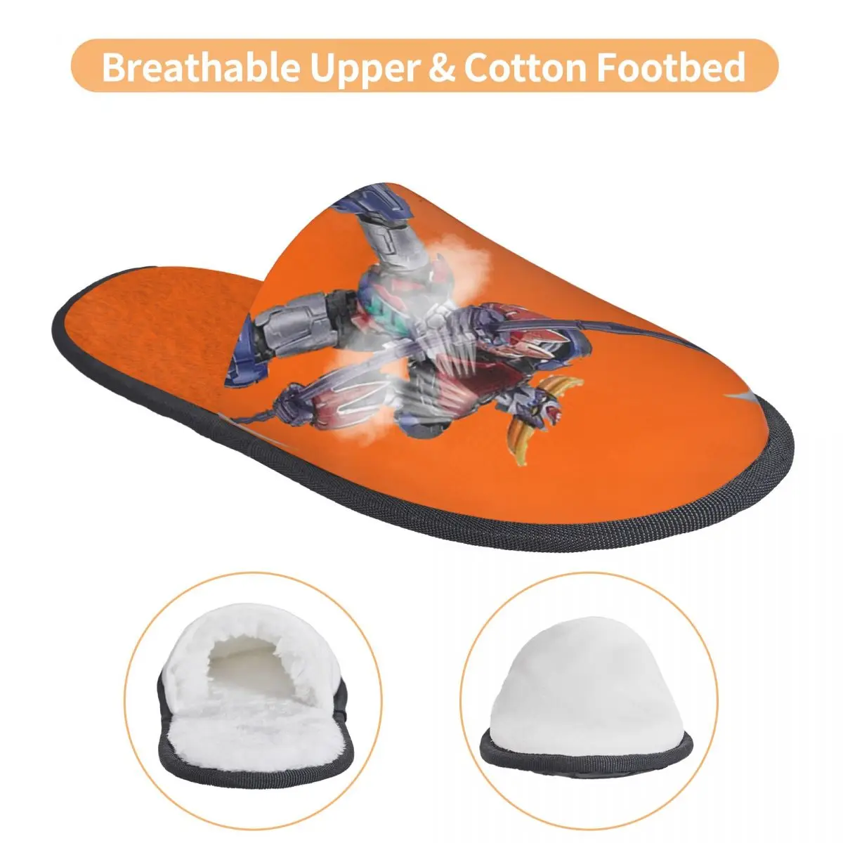 Chaussons UFO Robot Goldorak Orange - Semelle Mousse Caoutchouc – Image 5