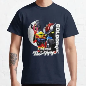 T-shirt Goldorak bleu marine pour fans de science-fiction