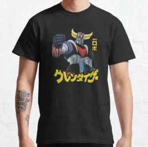 T-shirt Goldorak noir à motifs UFO Grendizer