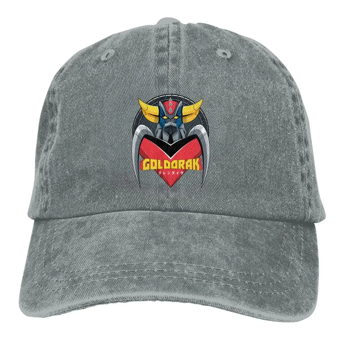 Casquette Goldorak style jeans bleu ajustable – Image 6