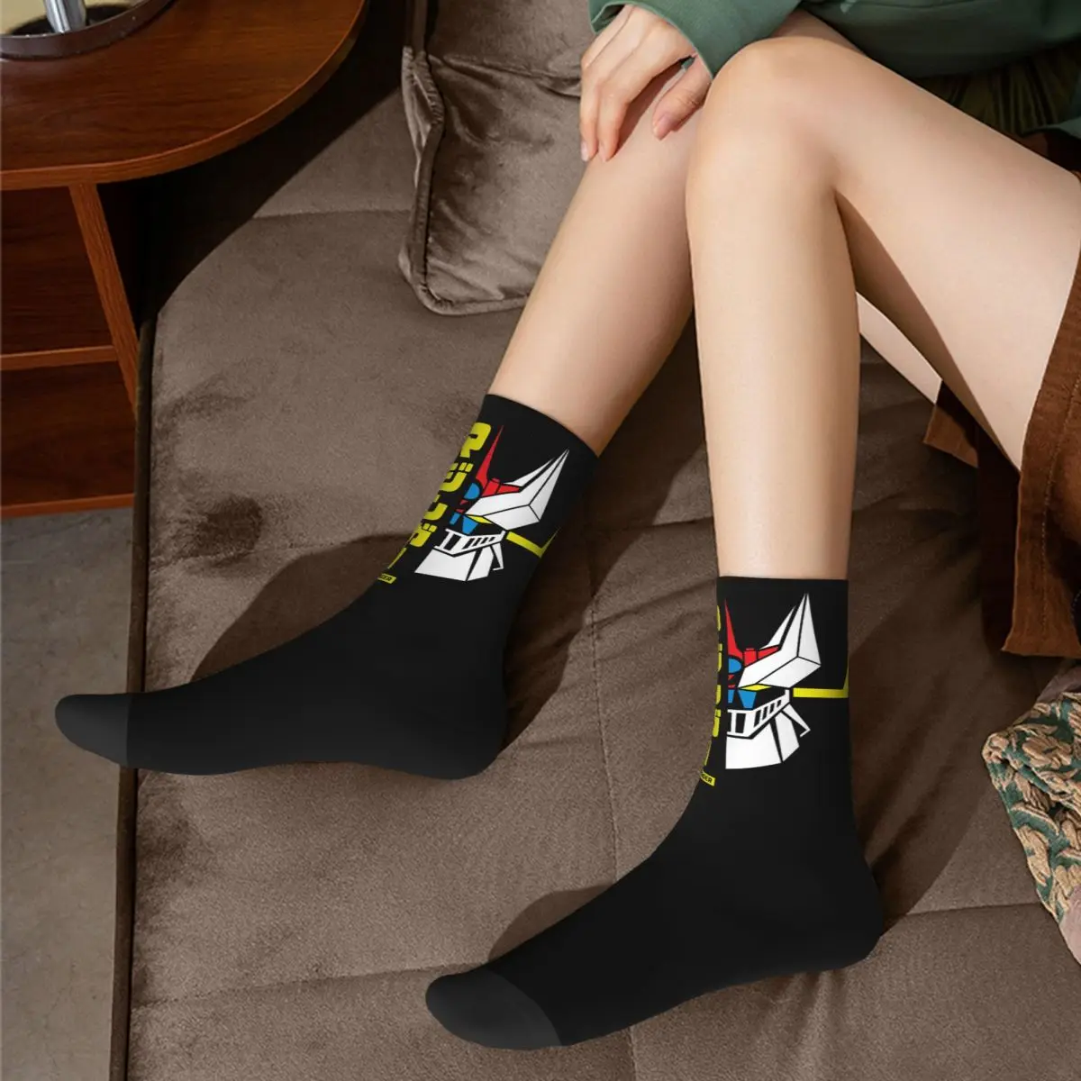Chaussettes noires Great Mazinger x Mazinger Z en coton – Image 3