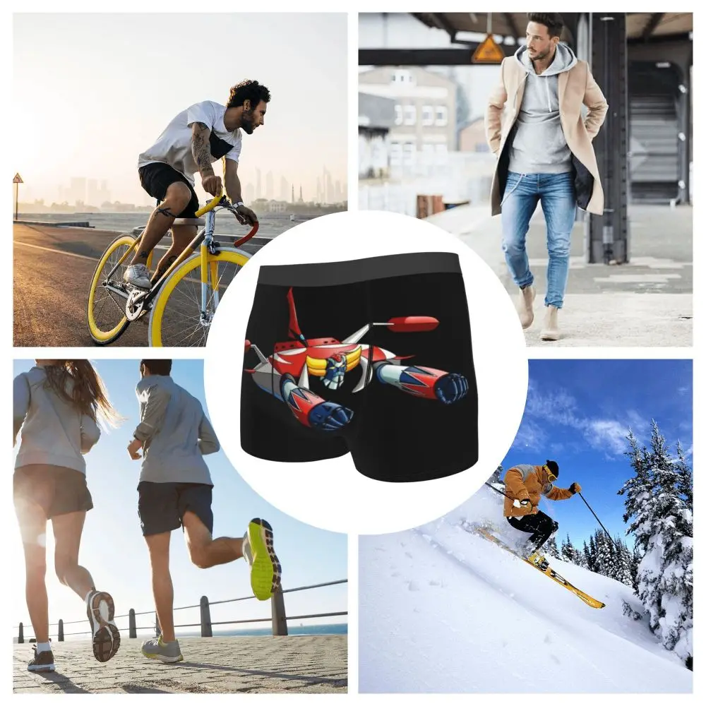 Boxer noir Goldorak Fly avec Vaisseau Spacer Greundizer – Image 4