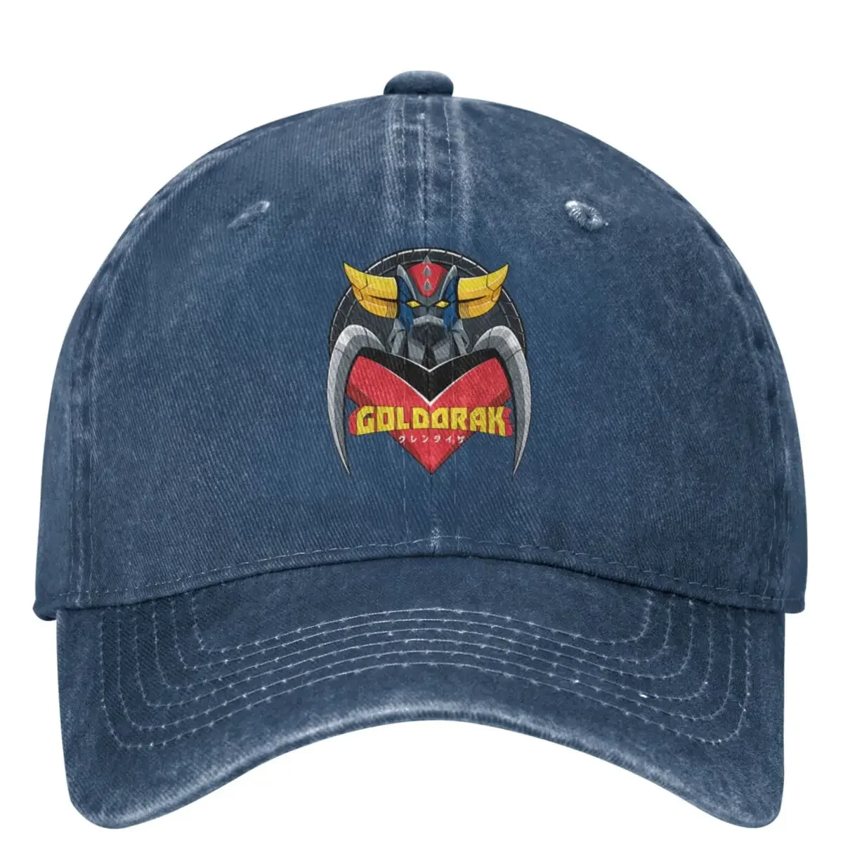 Casquette Goldorak bleu marine style jeans ajustable