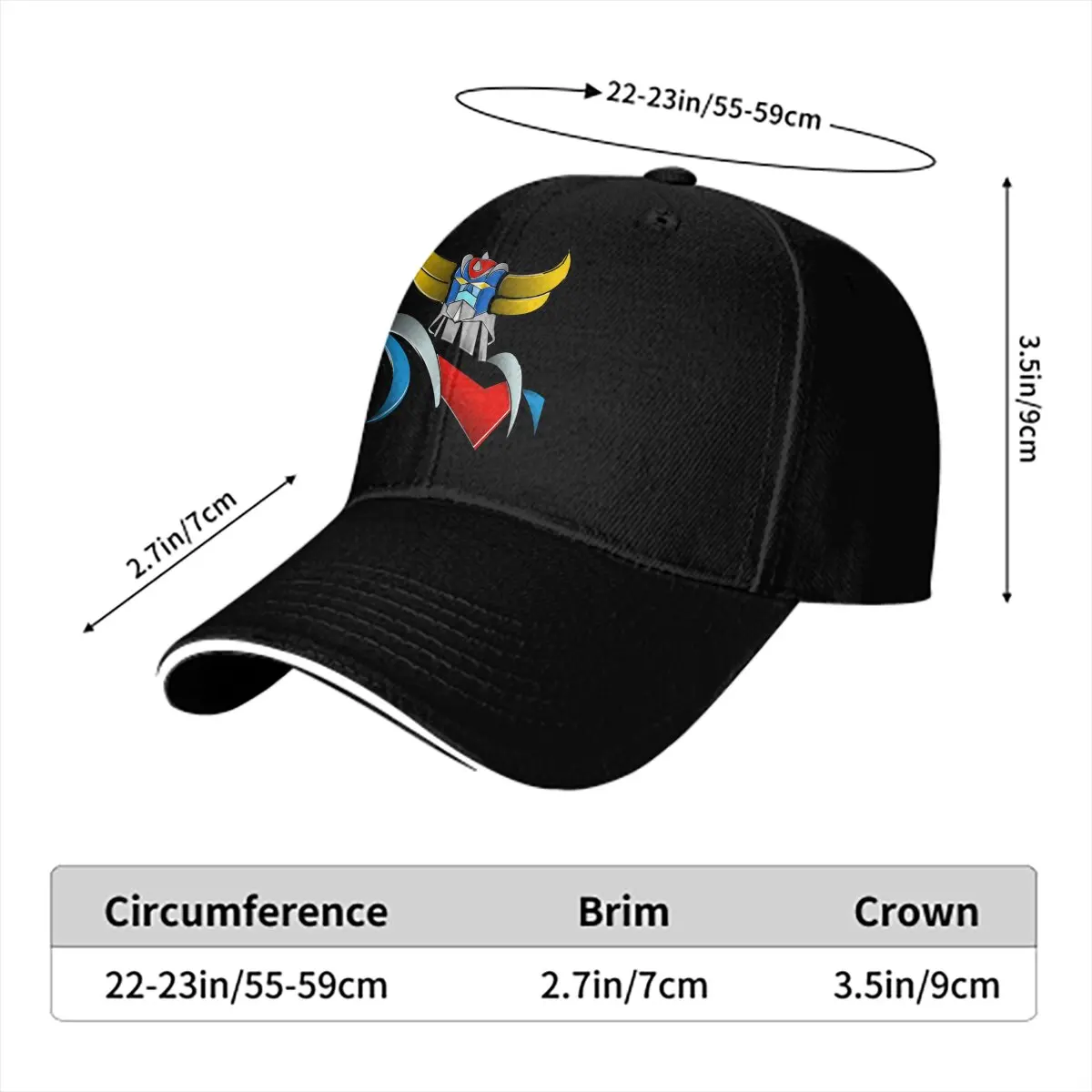 Casquette Goldorak UFO Robot Grendizer en coton 100% avec protection solaire – Image 3