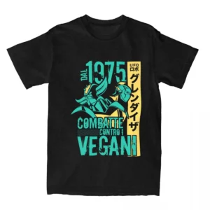 T-shirt Actarus UFO Robot Goldorak, coloris Blanc Bleu Vert