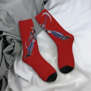 Chaussettes rouges Greundizer, transformation Goldorak