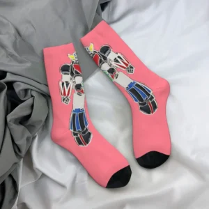 Chaussettes rose Goldorak en coton