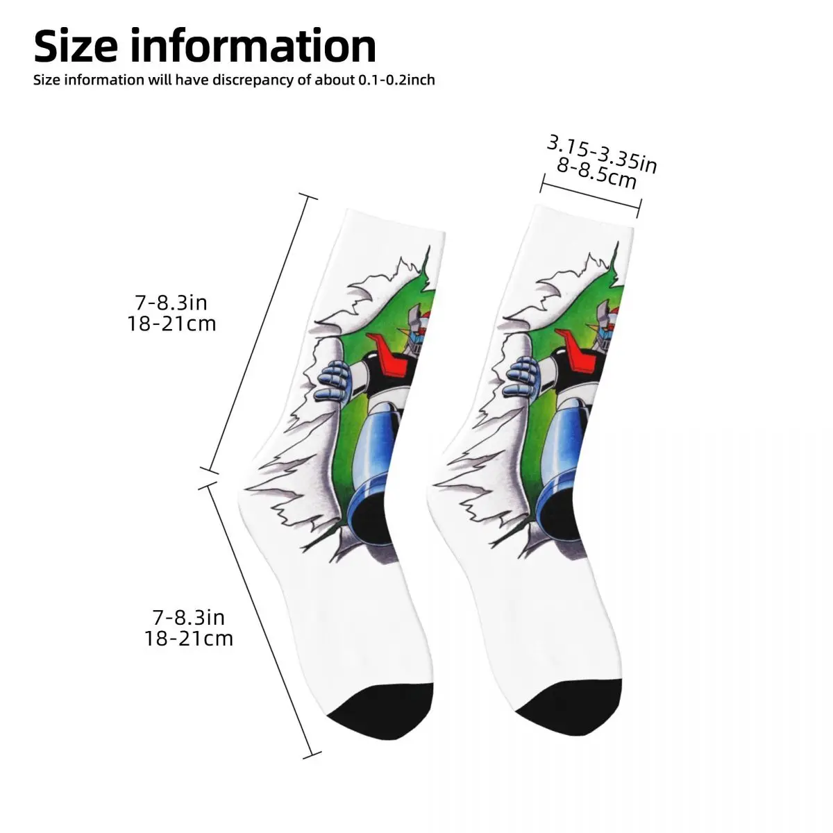 Chaussettes Goldorak et Mazinger Z, aventure blanc et vert – Image 4