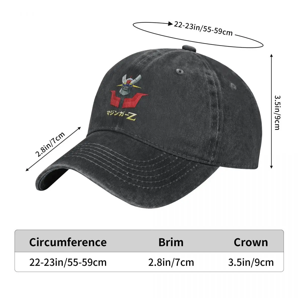 Casquette délavée Mazinger Z avec référence Actarus – Image 4