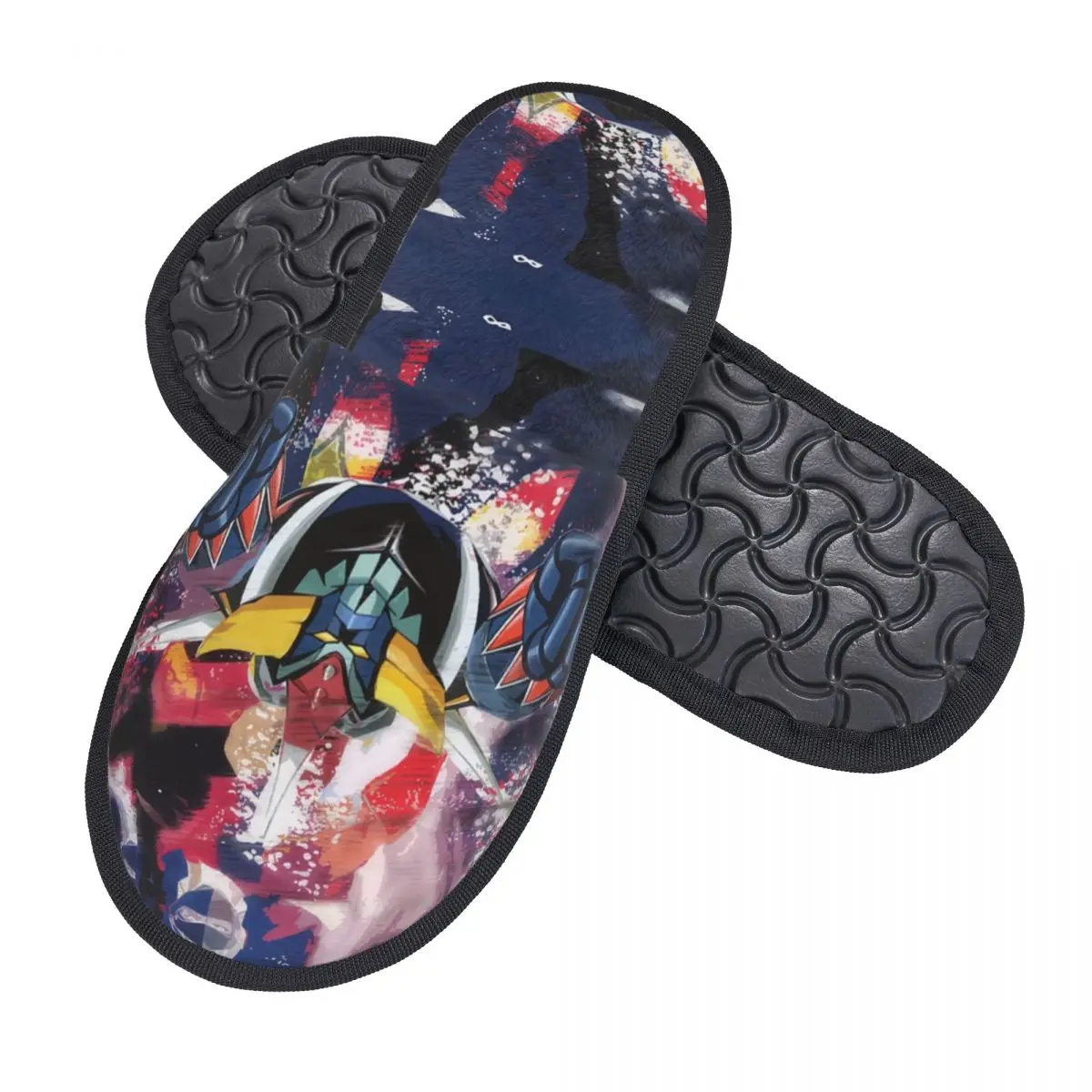 Chaussons Goldorak en 100% Polyester, semelle mousse et caoutchouc