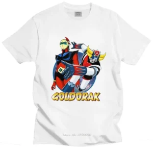 T-shirt Blanc Goldorak Vintage aux Finitions Soignées