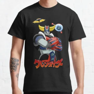 T-shirt Goldorak Noir - Imprimé UFO Robot Grendizer