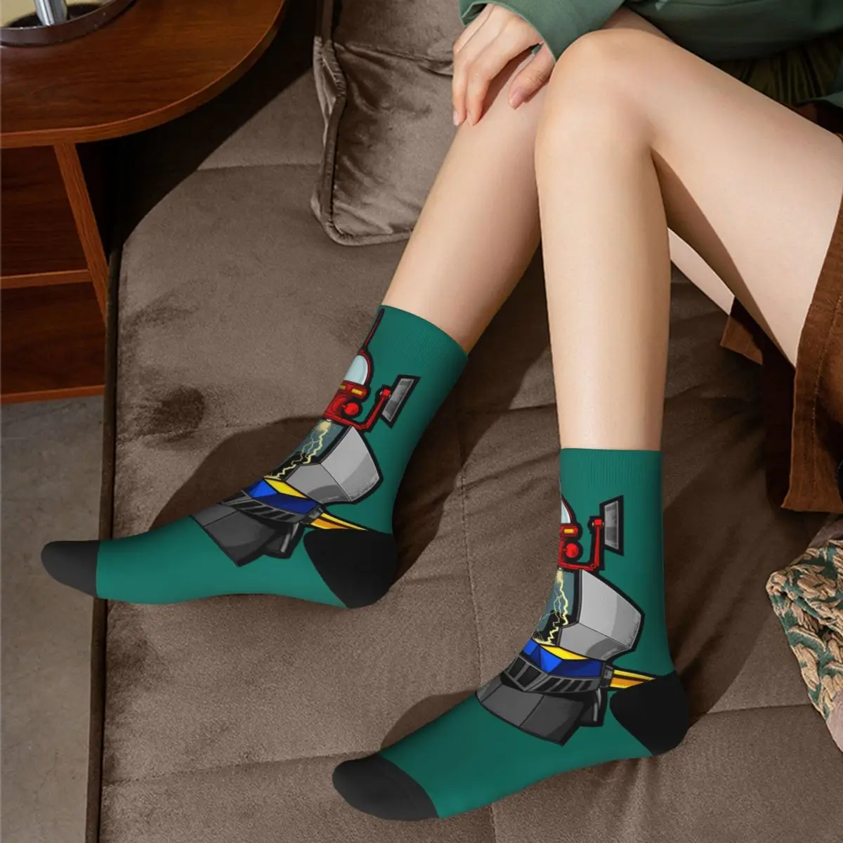 Chaussettes vertes Great Mazinger, collection Goldorak – Image 2