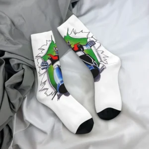 Chaussettes Goldorak et Mazinger Z, aventure blanc et vert