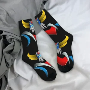 Chaussettes Goldorak noires en coton, polyamides et élasthanne