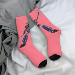 Chaussettes Goldorak roses au cœur nostalgique