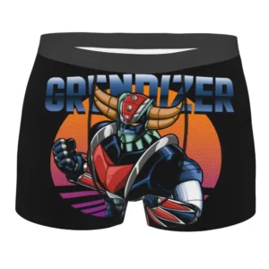 Boxer Goldorak noir et orange avec intérieur 100% coton