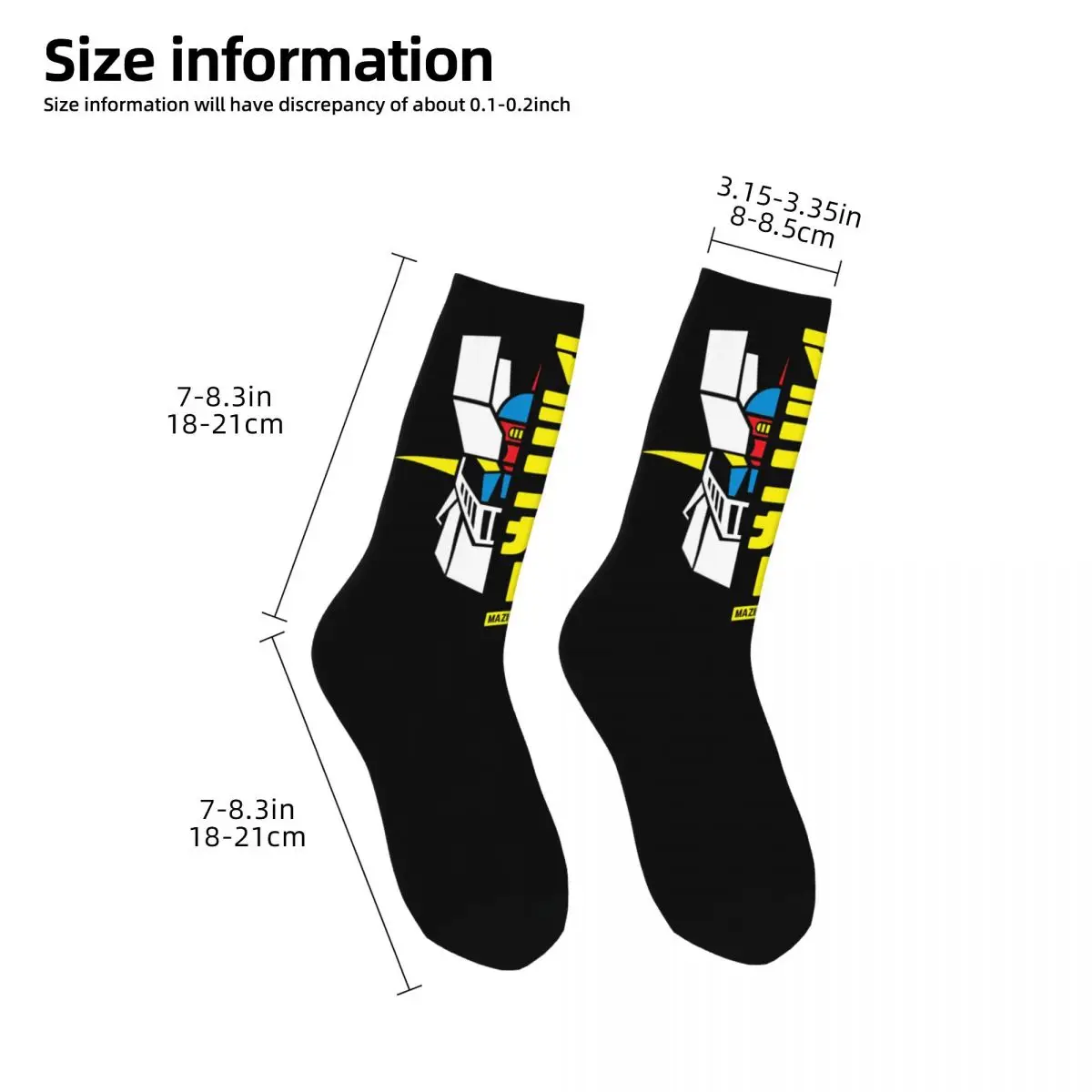 Chaussettes noires Great Mazinger x Mazinger Z en coton – Image 4