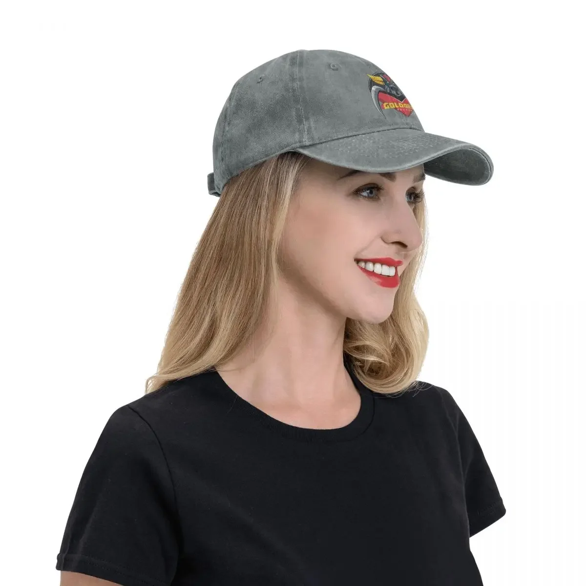 Casquette Goldorak Gris effet Jeans ajustable – Image 4