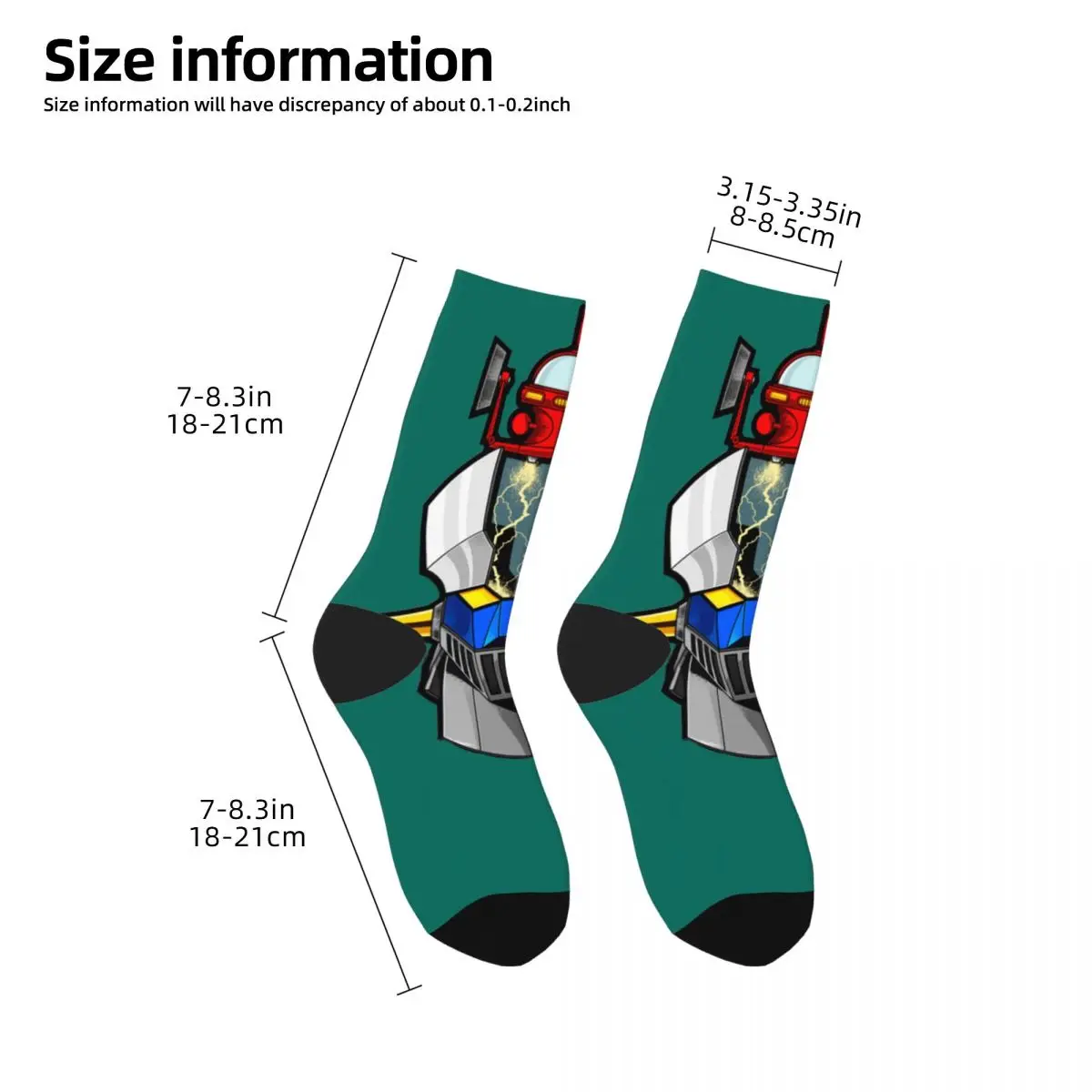 Chaussettes vertes Great Mazinger, collection Goldorak – Image 5