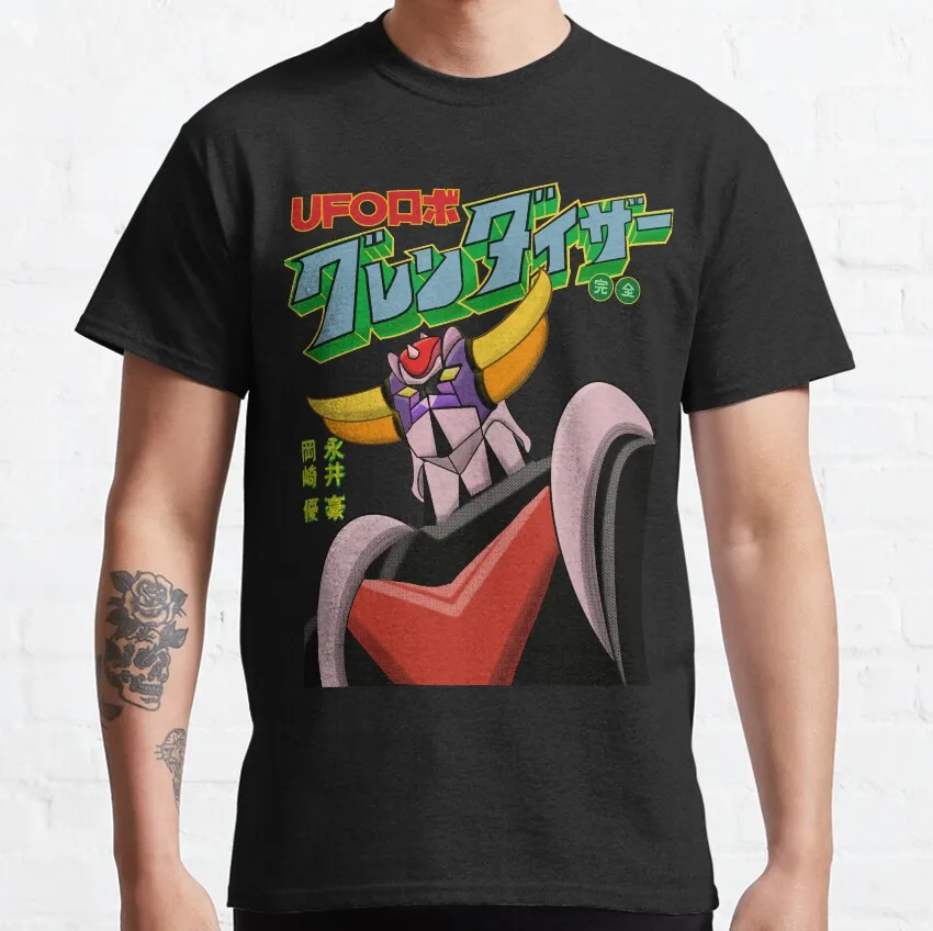 T-shirt Goldorak vintage noir, Robot Puissant années 80