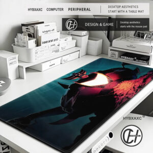 Tapis de souris Goldorak grand format, couleurs néon