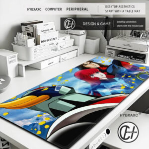 Tapis de souris Goldorak UFO Robot à bords cousus néon