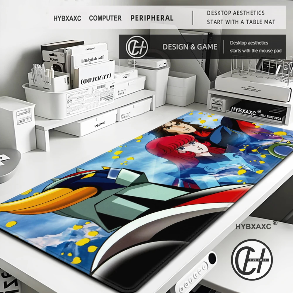 Tapis de souris Goldorak UFO Robot à bords cousus néon