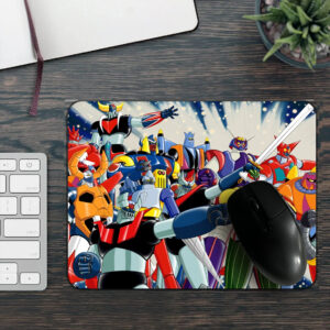 Tapis de souris Goldorak et Véga, scène de combat multicolore