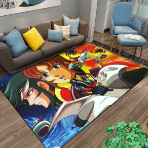 Tapis Goldorak Grendizer multicolore à bords renforcés