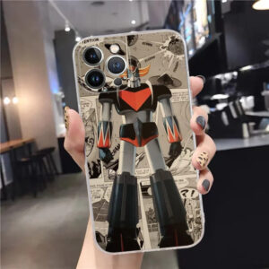 Coque Goldorak en TPU transparent doux pour iPhone 12, 13, 14, 15 et 16