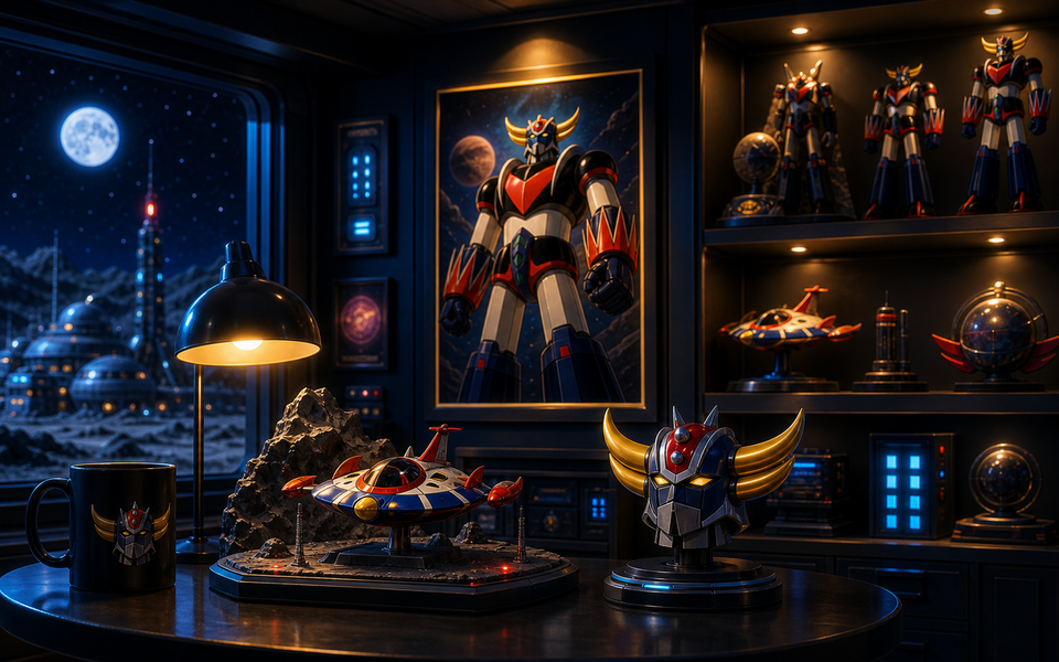 Décoration Goldorak dans une pièce de collection