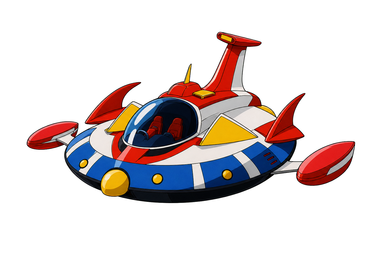 Goldorak et son spazer en phase de lancement